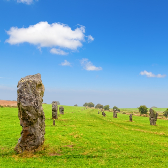 Ceremonial Avenue leading to the Avebury Stone Circle